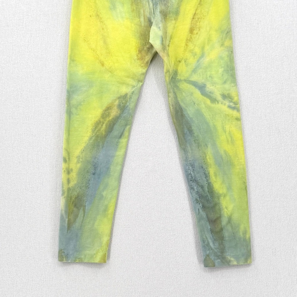 HARD TAIL Tie Dye Cropped Leggings Womens Small Fold Over Waist Yoga Pants Y2K - Picture 9 of 12